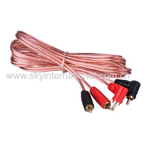 RCA Cables Transparent pure OFC copper wire