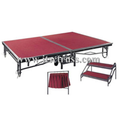 Modular stage skirting in different colour
