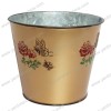 Gold Color Metal Flower Pot