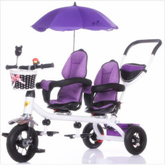 twins Baby Stroller Tricycle For Kids Baby Carrier Tricycle For Children Baby Tricycle Bike With two seat