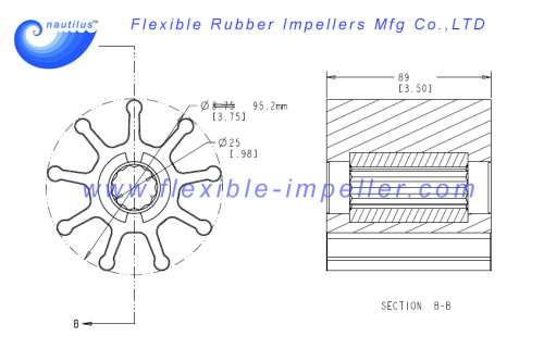 Raw Water Pump impellers replace DJ 086-0901 for DJ-L086 S071 G0816 Pump Neoprene