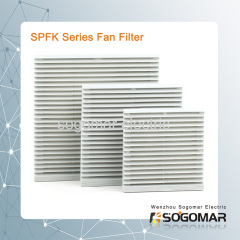 Axial fan plastic filter SPFK with RAL7035 color safe and seal