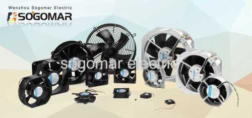 Axial fan line with plastic and metal blades AC/DC FROM 40X40mm to 910x910mm
