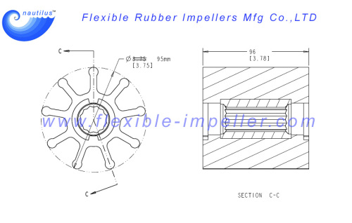 Water Pump Flexible Rubber Impeller Replace Kashiyama SP-300