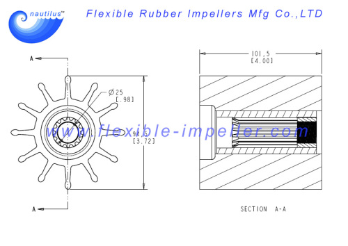 Water Pump Flexible Rubber Impeller Replace Sherwood Impeller 18000K Neoprene