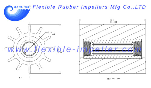 Water Pump Flexible Rubber Impeller Replace Johnson 09-820B for Johnson F95 Water Pump