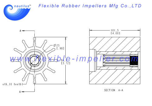 Flexible Rubber Impeller Replace Sherwood 29000K Caterpillar 296-8388 Neoprene