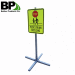 perforated square sign post for pet waste station with low price