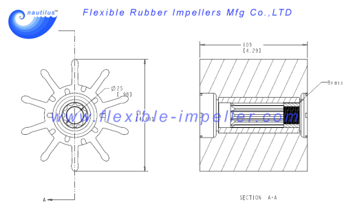 Raw Water Pump impellers for DJ Pump flexible impeller pumps replace 09-30-1001 Neoprene