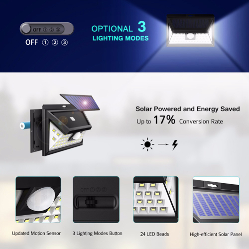24LED Solar Motion Sensor Light