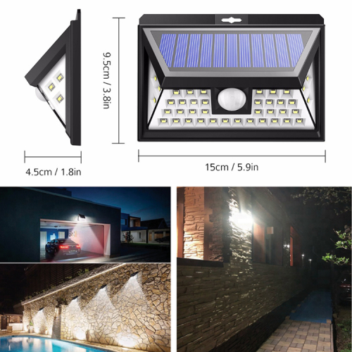 44LED solar motion sensor light