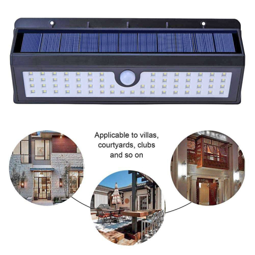 62LED Solar Wall Mounted LED light with motion sensor 700-800 Lumens