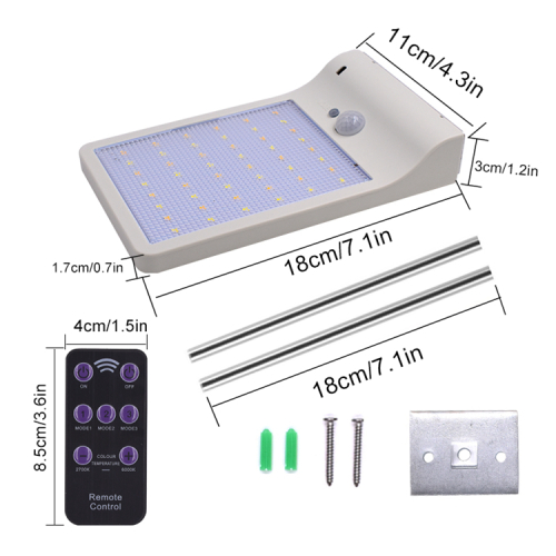 48LED solar motion sensor light with remote control