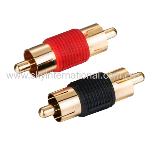 RCA Male To Male Aux Adapter Gold Plated