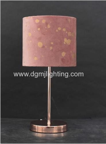 Velvet Shade With Foll Print & Copper Plated Base