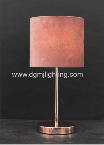 Velvet Shade With Foll Print & Copper Plated Base