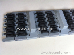 Plastic and Rubber modular conveyor belt(QNB rubber top)