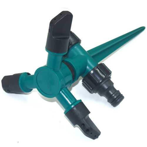 Plastic 3-arm lawn water rotary sprinkler