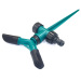 Plastic 2 arm garden rotating sprinkler with spike