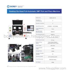 Generic Smt Pick and Place Machine Small Benchtop with High Performance 6 Mounting Head Fast Speed