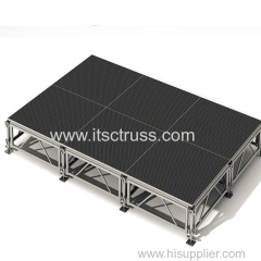 Temporary modular stage platforms