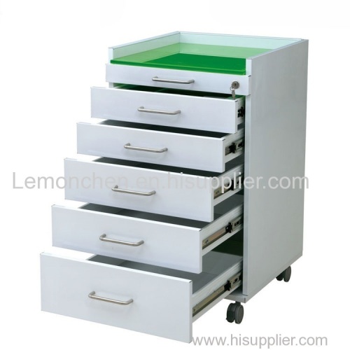 5Drawers Dental Cabinet Furniture Stainless Steel Medical Mobile Trolley