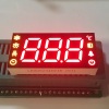 Customized Super red / yellow triple digit 7 Segment LED Display common anode for Refrigerator