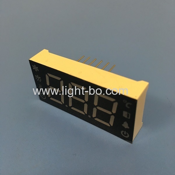 Kundenspezifische super rote / gelbe dreistellige 7-Segment-LED-Anzeige gemeinsame Anode für Kühlschrank