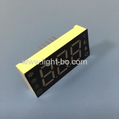 Customized Super red / yellow triple digit 7 Segment LED Display common anode for Refrigerator