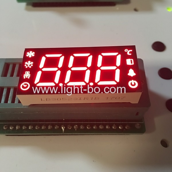 Super Red custom made triple digit led display 7 segment for digital refrigerator control system