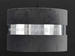 Dark Grey Velvet Shade With Silver Brushed PVC D300MM*H200MM