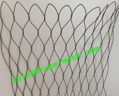 Stainless steel knotted rope mesh