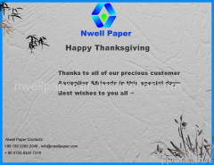 embossed white paper card