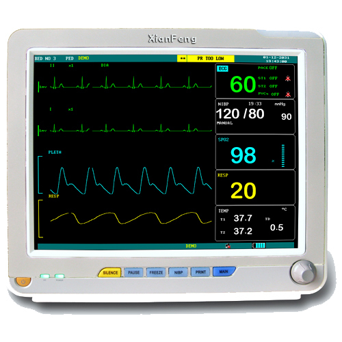 Portable 15" color TFT patient monitor