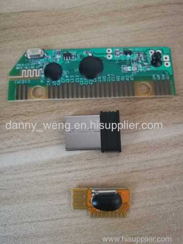 Wireless mouse transmitting module and wireless keyboard PCBA share same receiver combo set