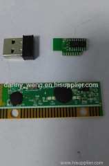 Wireless mouse transmitting module and wireless keyboard PCBA share same receiver combo set