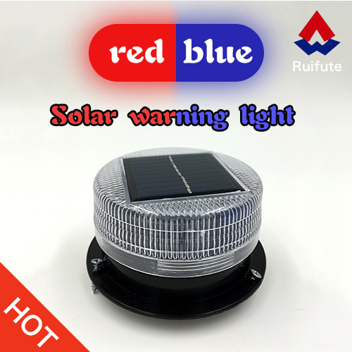 Red and blue solar warning light