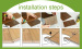 PVC floor tiles with modular flexibility unique design realism wooden effect durability antimicrobial antibacterial