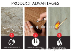 Luxury vinyl tiles planks UV reinforcement PVC flooring non-formaldehyde non-radiative sollution for Rental house