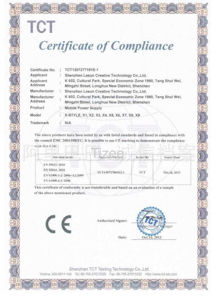 TCT certification