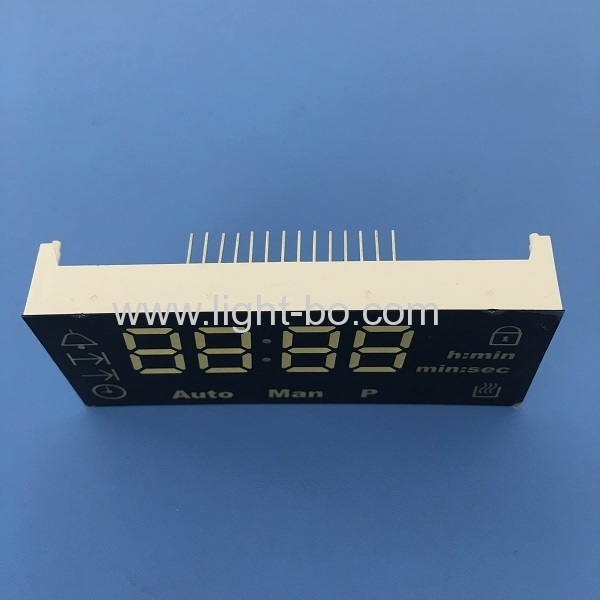 display a led ultra bianco a 7 segmenti a 4 cifre dal design personalizzato per il sistema di controllo del timer del forno digitale