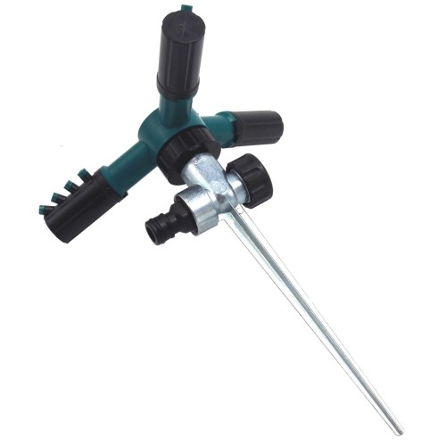 360 degree garden lawn sprinkler with metal spike