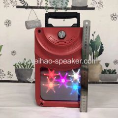 2019 new design portable stereo bluetooth speakers with Flash light support usb tf card fm radio