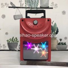 2019 new design portable stereo bluetooth speakers with Flash light support usb tf card fm radio