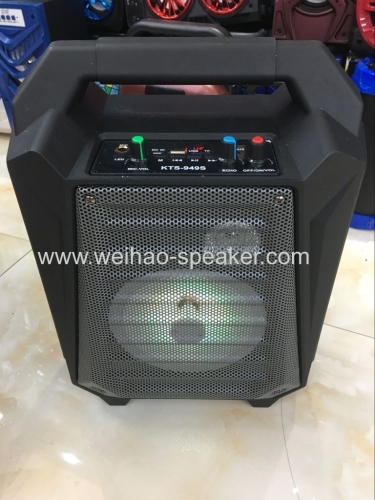 Big sound wireless speaker with bluetooth portable stereo wtih flash light and mic karaoke speakers