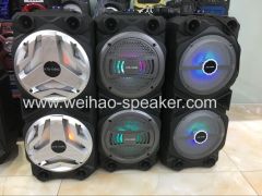 6 inch wireless speaker with bluetooth and cable microphone 2 speakers