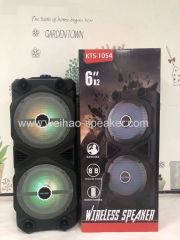 6 inch wireless speaker with bluetooth and cable microphone 2 speakers