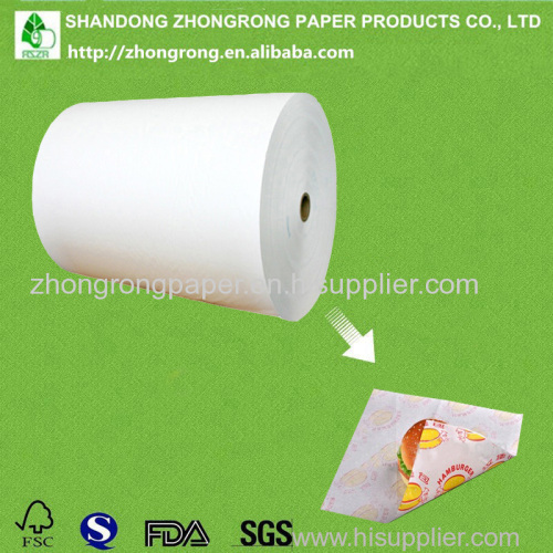 PE coated paper for burger wrapping