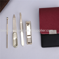 Gold plating mens manicure set ladies manicure swiss manicure set nail kit nail clippers cuticle cutter