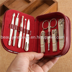 Gold plating mens manicure set manicure set for teenager manicure pedicure kit professional nail kit nail clippers